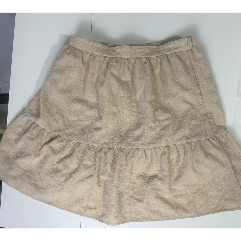 And Now This Size M Tiered Neutral Schoolgirl Acadamia Mini Skirt Feminine‎ Fall
